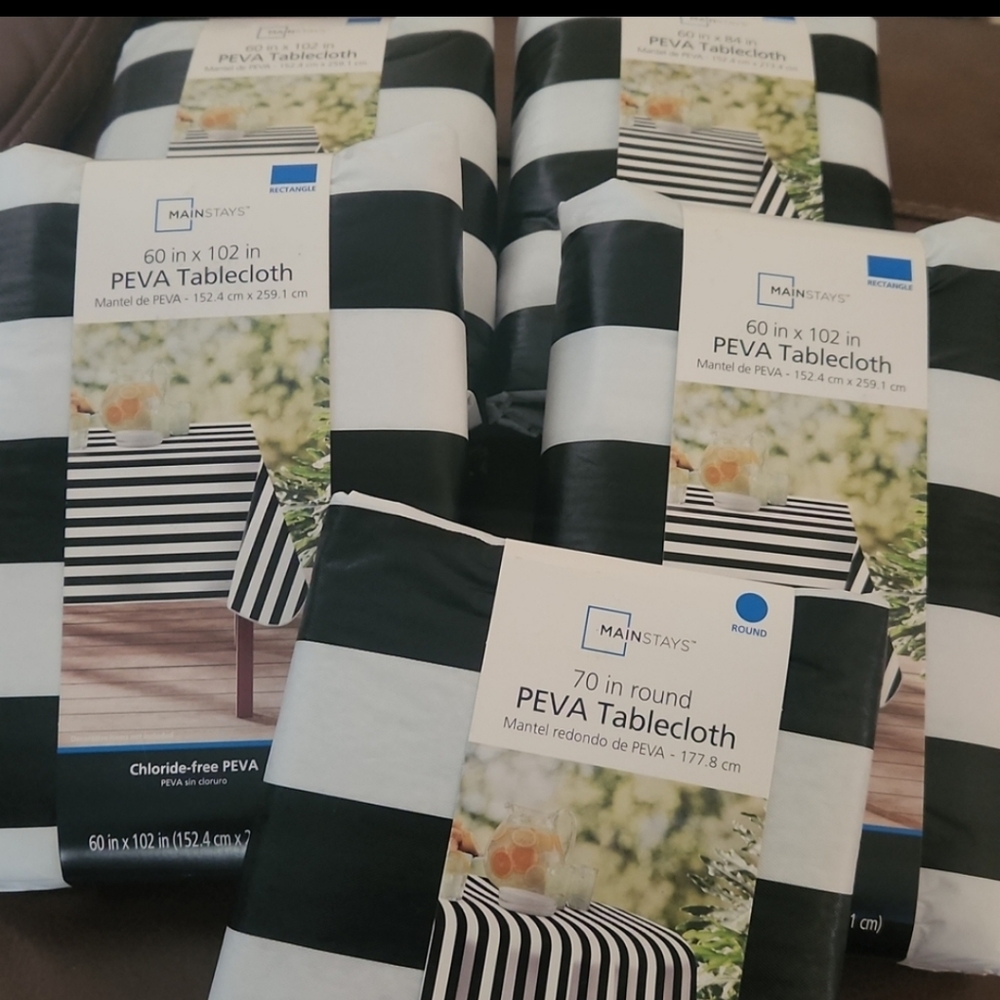 NWT Bundle of Stripe Table Cloth